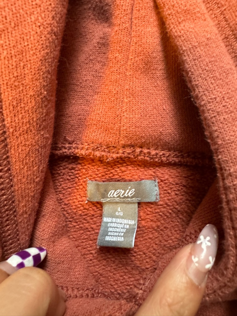 aerie Rose Cropped Hoodie Sweatshirt - Picture 2 of 2